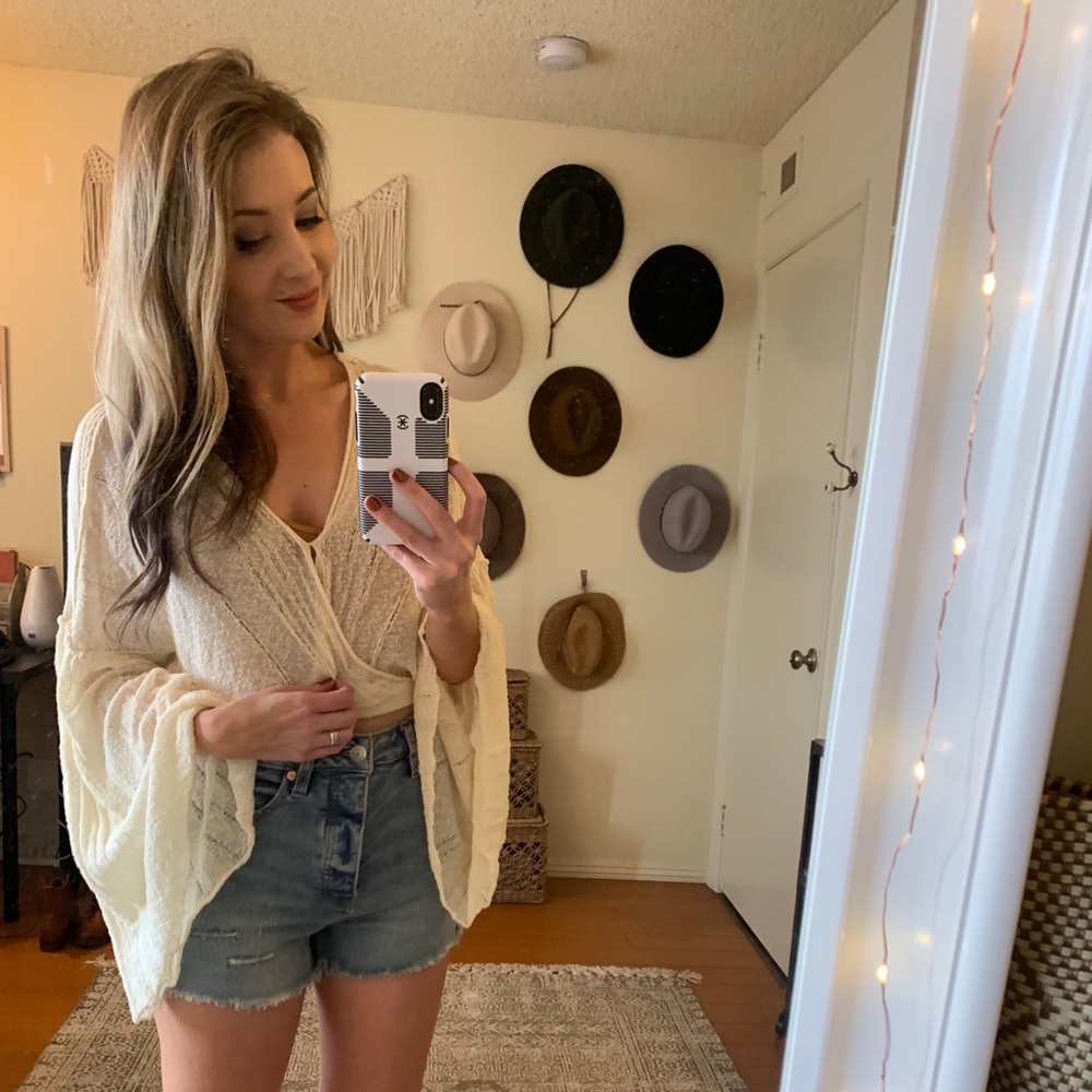 Free People Bell Sleeve Blouse NWT